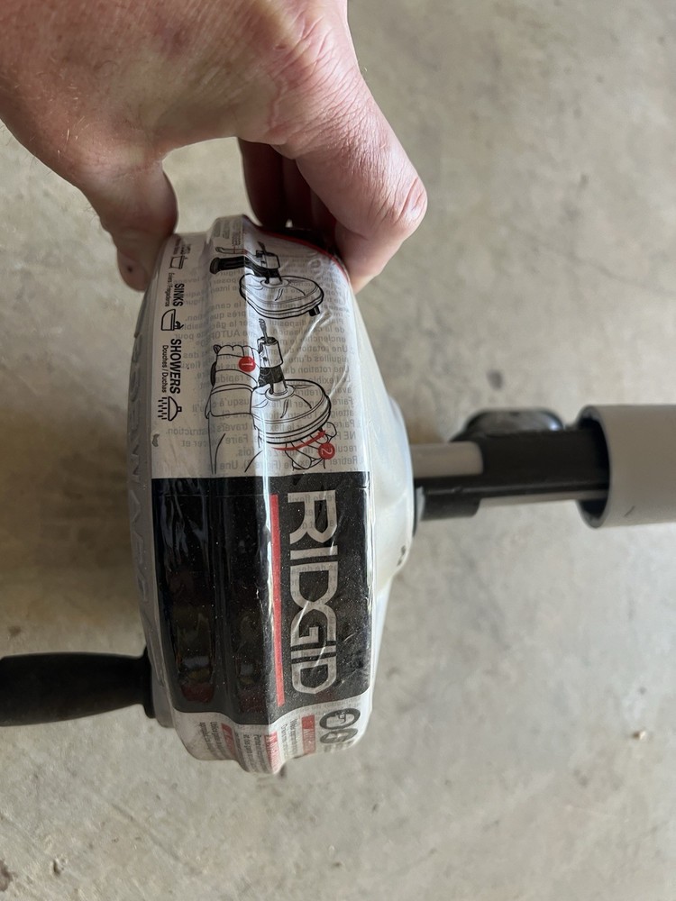 RIDGID Kwik-Spin+ Drain Auger 25 ft No Core Cable Hand Tool