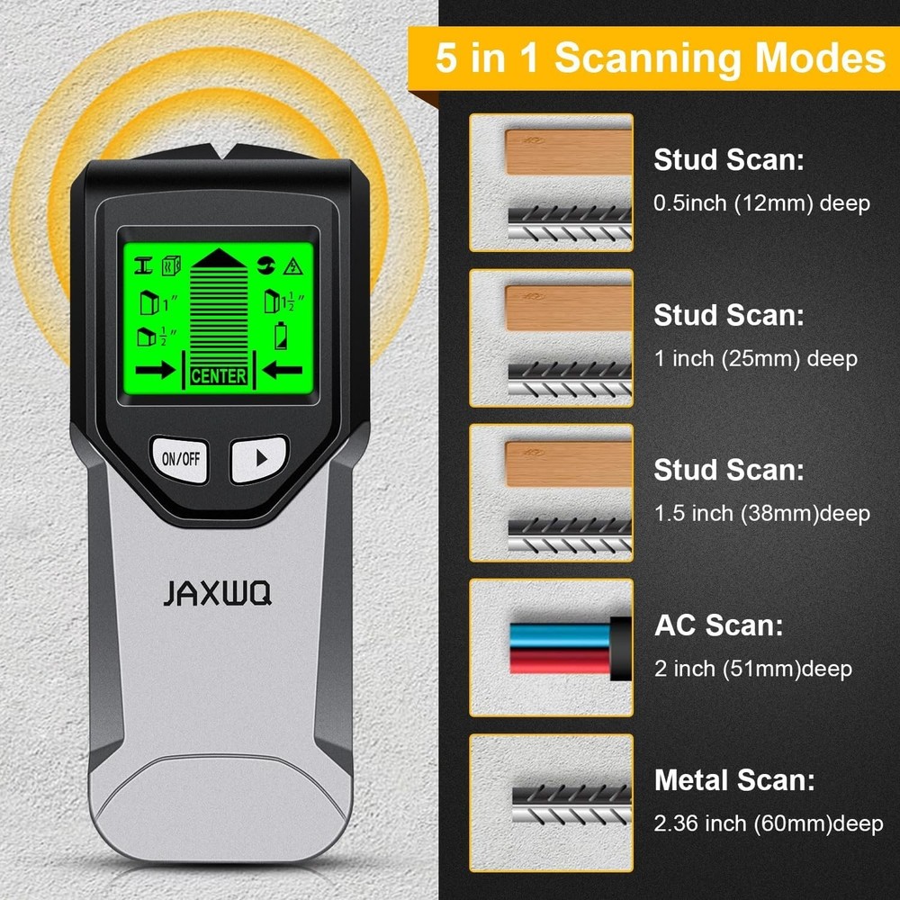 Versatile Stud Detector with Audio Alerts and Multiple Scan Modes for DIY Lovers
