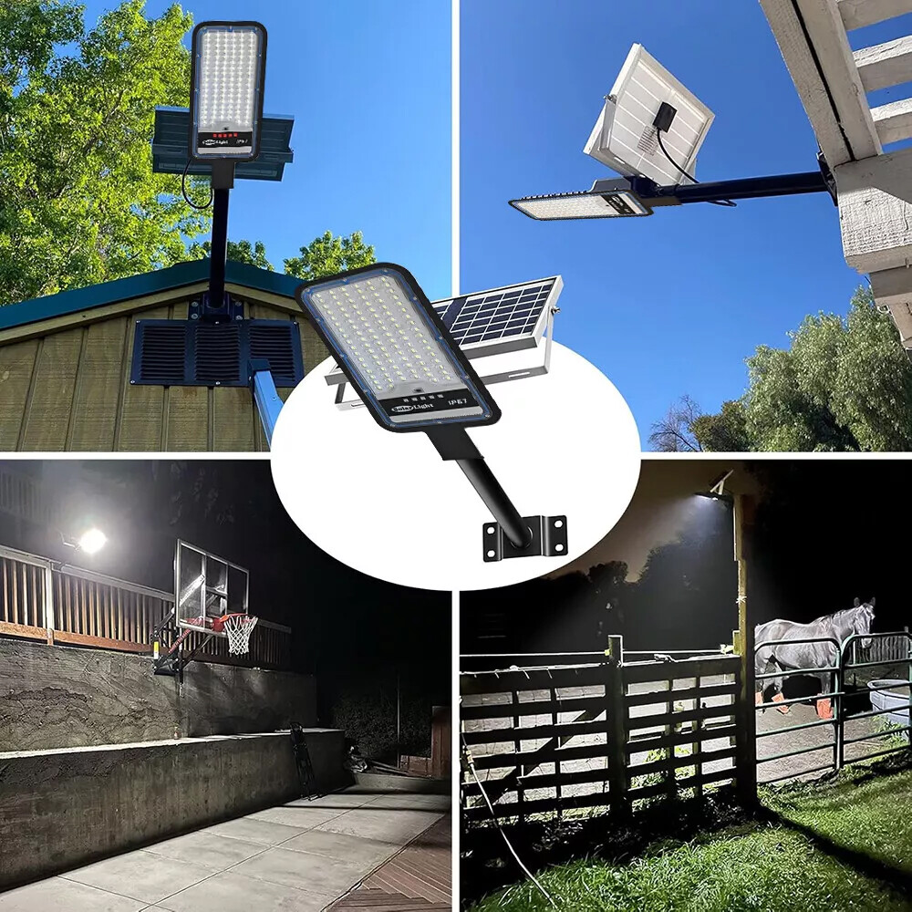Commercial Solar Street Lights Outdoor Dusk to Dawn Solar High Bright Aluminum
