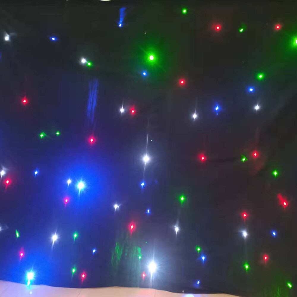LED Stage Drape Starlight Backdrop LED Curtain for Wedding DMX Controller 3m*2m