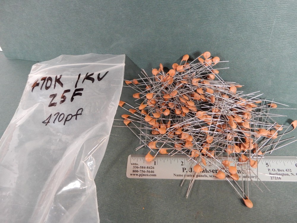 Centralab? Lot of Ceramic Disc Capacitors 470pf 1KV Quantity Shown