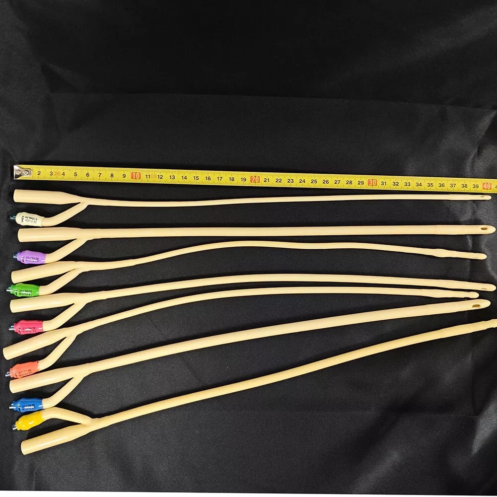 Medical Disposable 2 Way Silicone Urinary Catheter For 12/14/16/18/20/22/24Fr