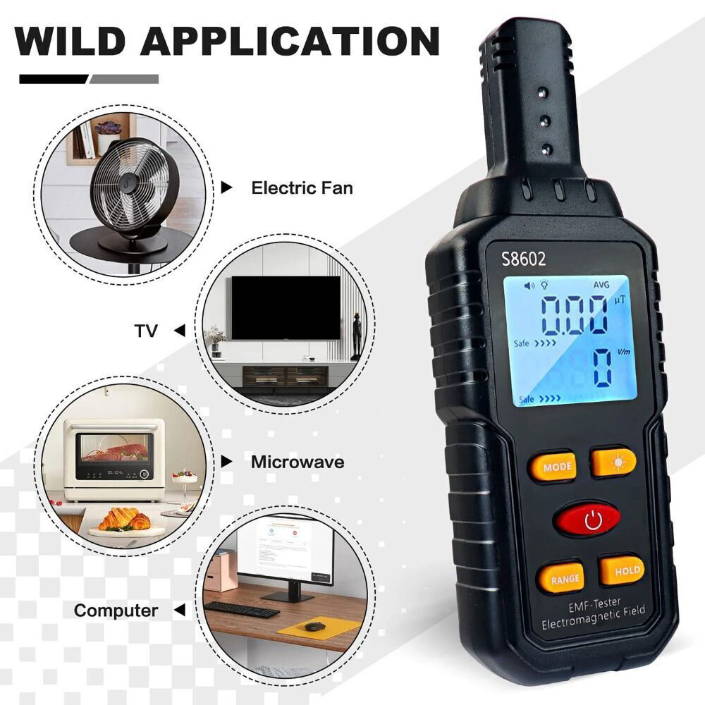 3In1 Digital Electromagnetic Emf Meter Built-in Electromagnetic Radiation Sensor