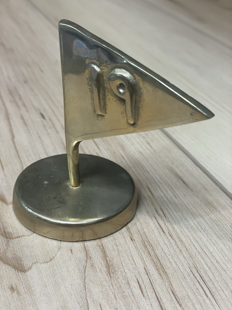 19th Hole Golf Course Flag Solid Brass Paper weight Unique Golf Gift
