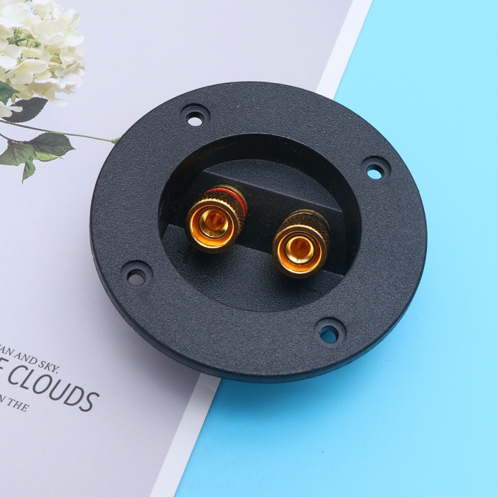 2Way Speaker Terminal Binding Post Round Spring Connectors for Audio Boxes