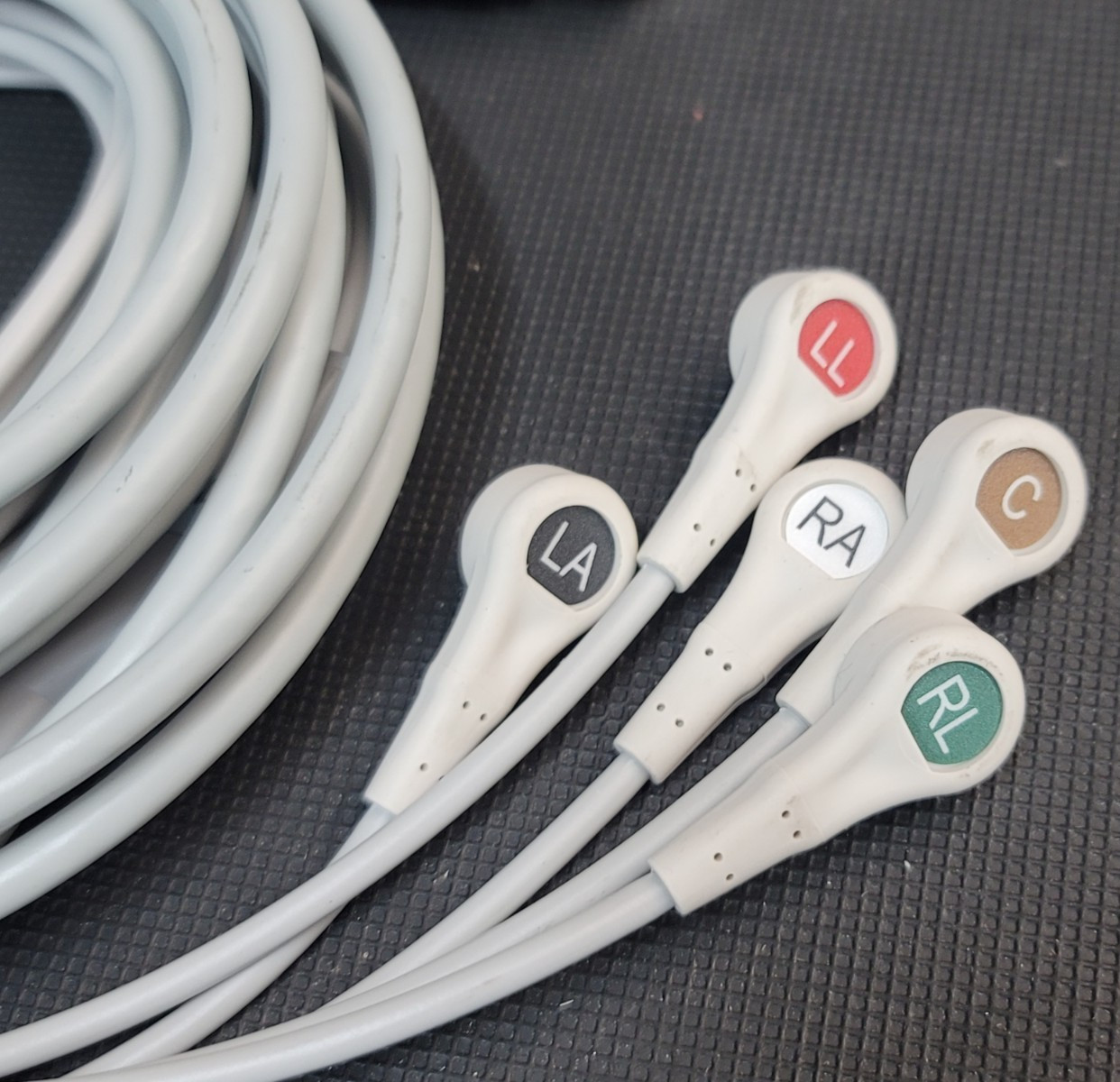 Welch Allyn ECG Cable 6 Pin 5 Leads Snap AHA Compatible 12' 008-0313-00