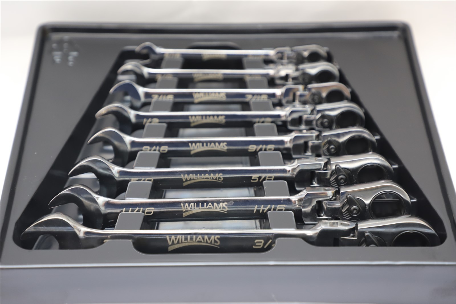 Williams Flex-Head Ratcheting Combo Wrench Set - 8 pcs. - WS-1168RCF
