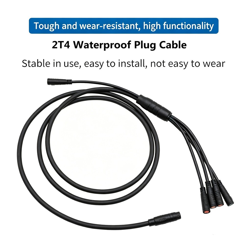 E-bike 150cm 2T4 Extension Cable 9Pin Controller Adapter Cable Waterproof Plug