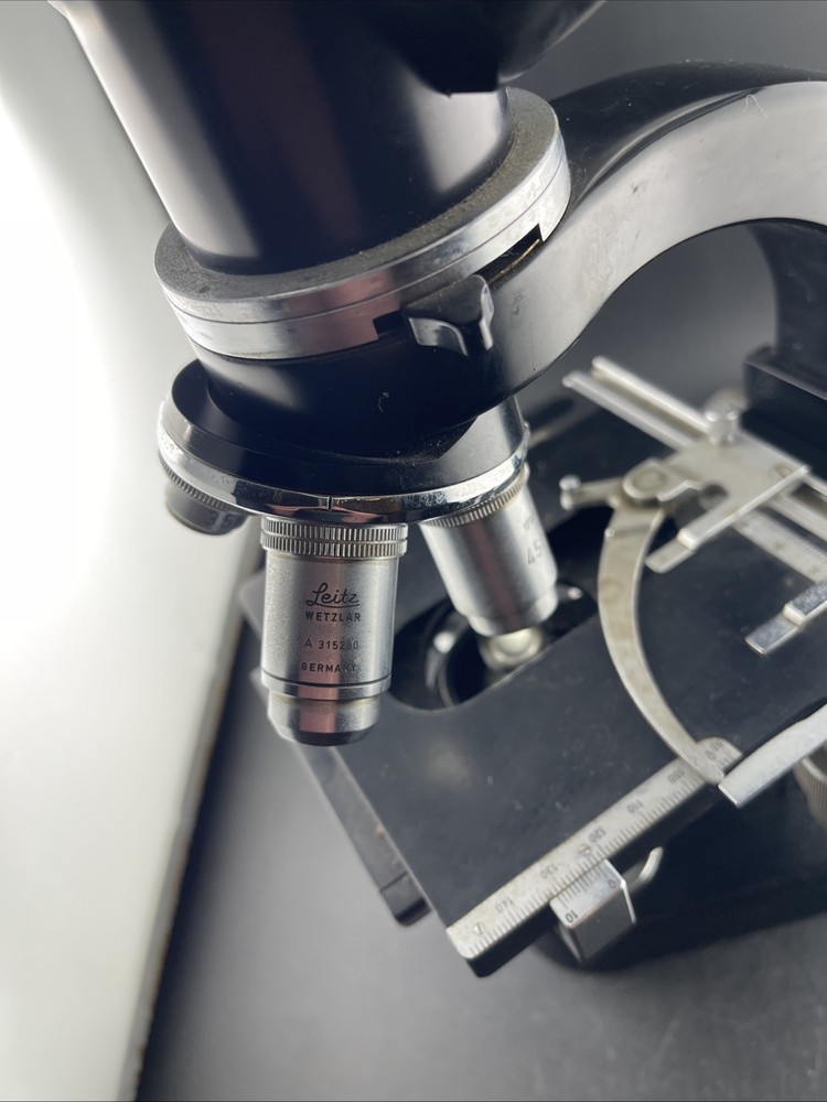 Ernst Leitz Wetzlar Binocular Microscope • Germany • 4 Objectives • Vintage Lab