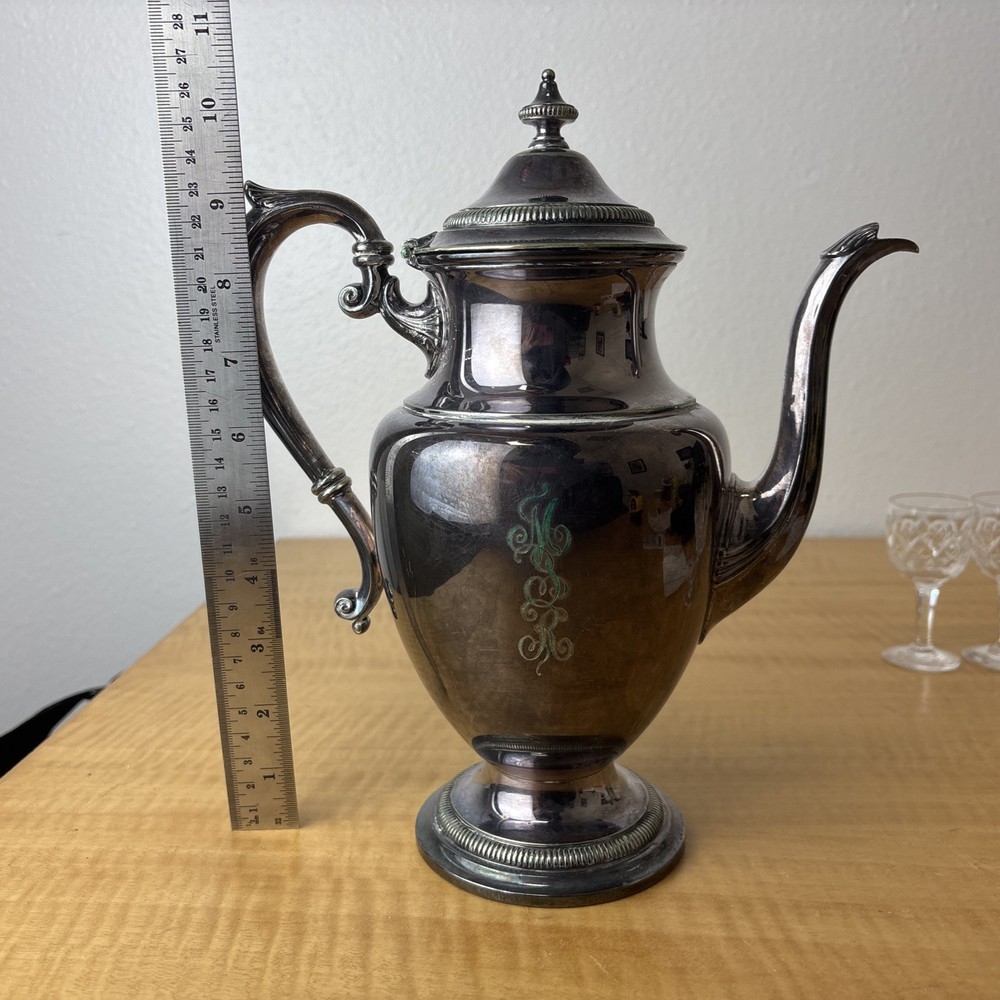 Gorham Silverplate Hollowware Coffee Pot Y1201 Monogramed