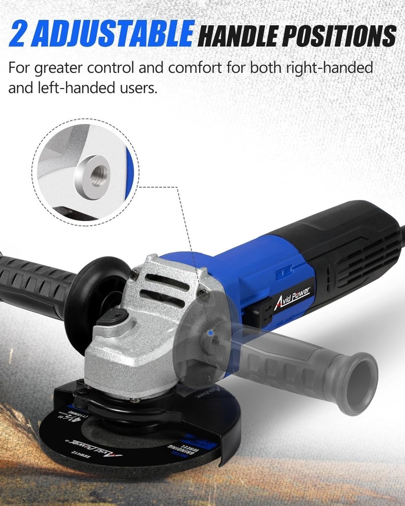 Compact 4-1/2" Electric Grinder Power Tool