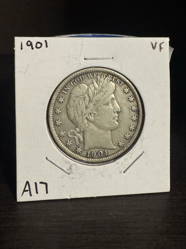 1901 Barber Half Dollar Very Fine VF