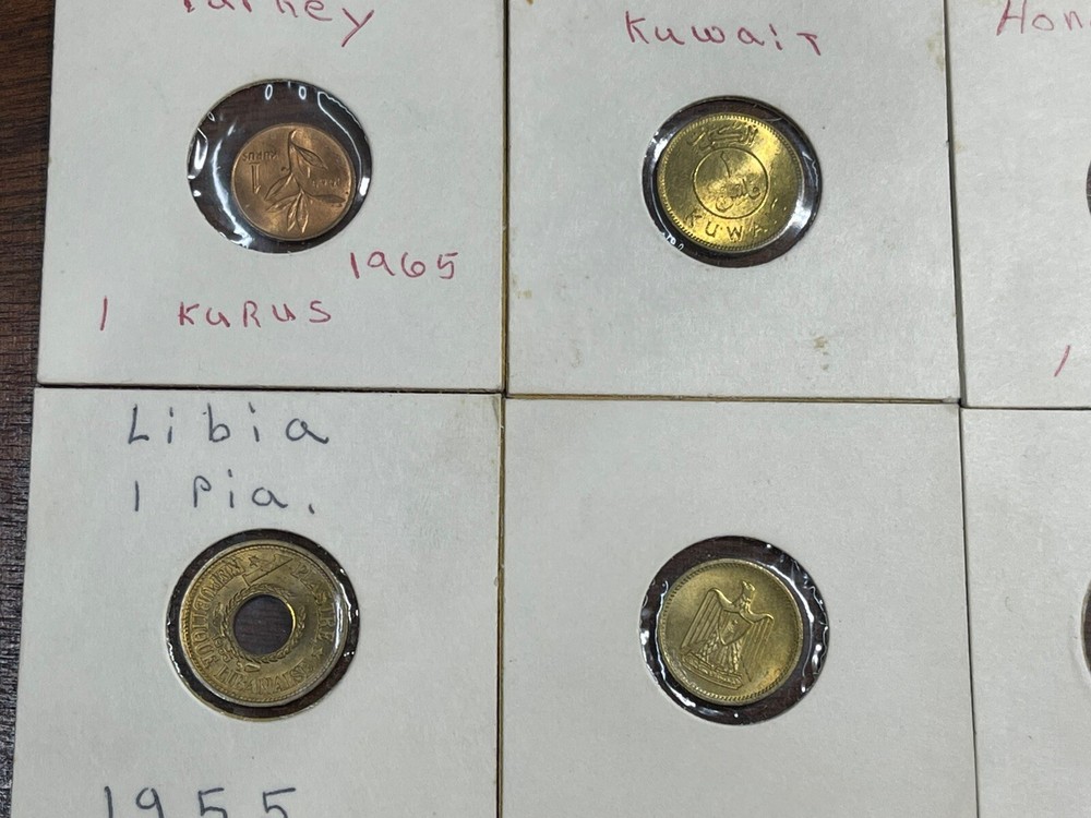 Assorted 6 World Foreign Coins Lot BU Condition
