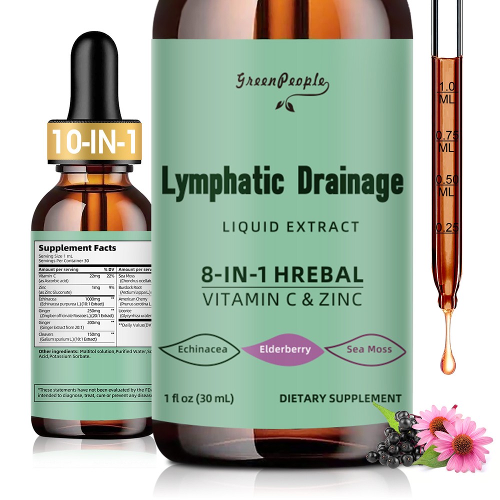 Lymphatic Drainage Supplements - Lymphatic Support Total Herbal Cleanse Drop
