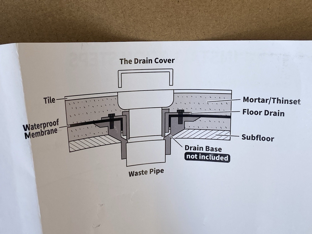 HTOH 24 Inch Linear Shower Drain Rectangular Floor Drain Brushed Gold