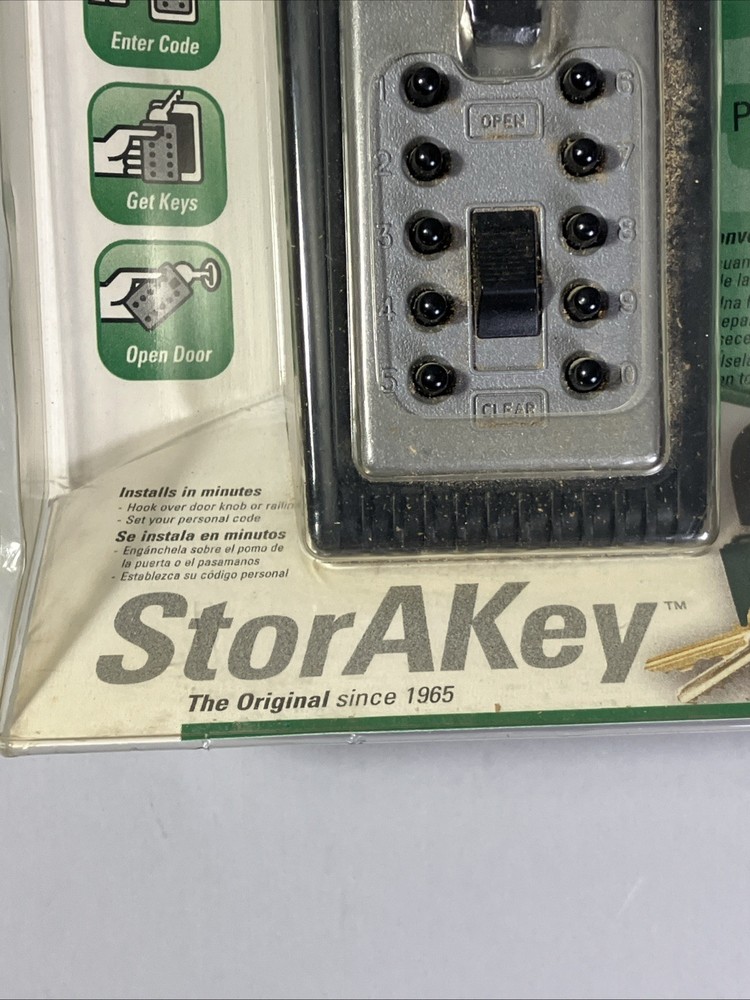 GE StorAKEY Spare Key Storage Black/Titanium Push Button