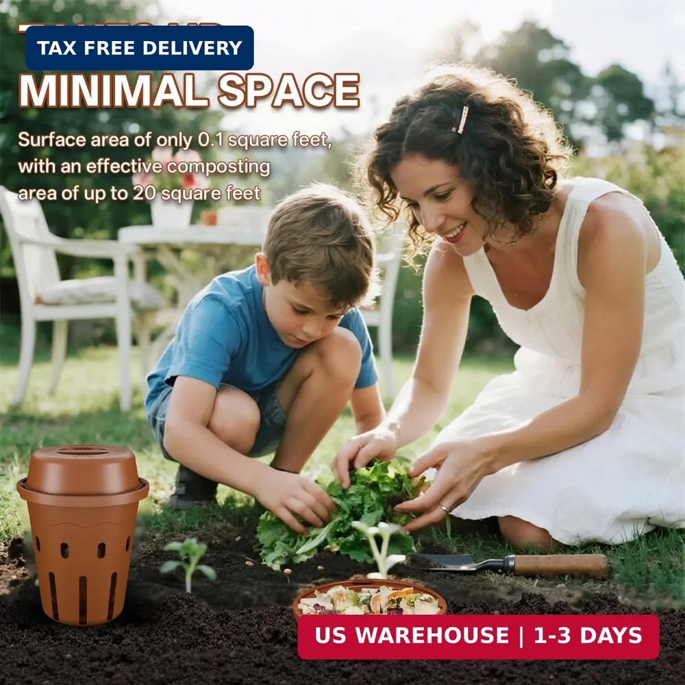 Underground Worm Composting Bin, Outdoor Mini Inground Worm Composter for Beginn