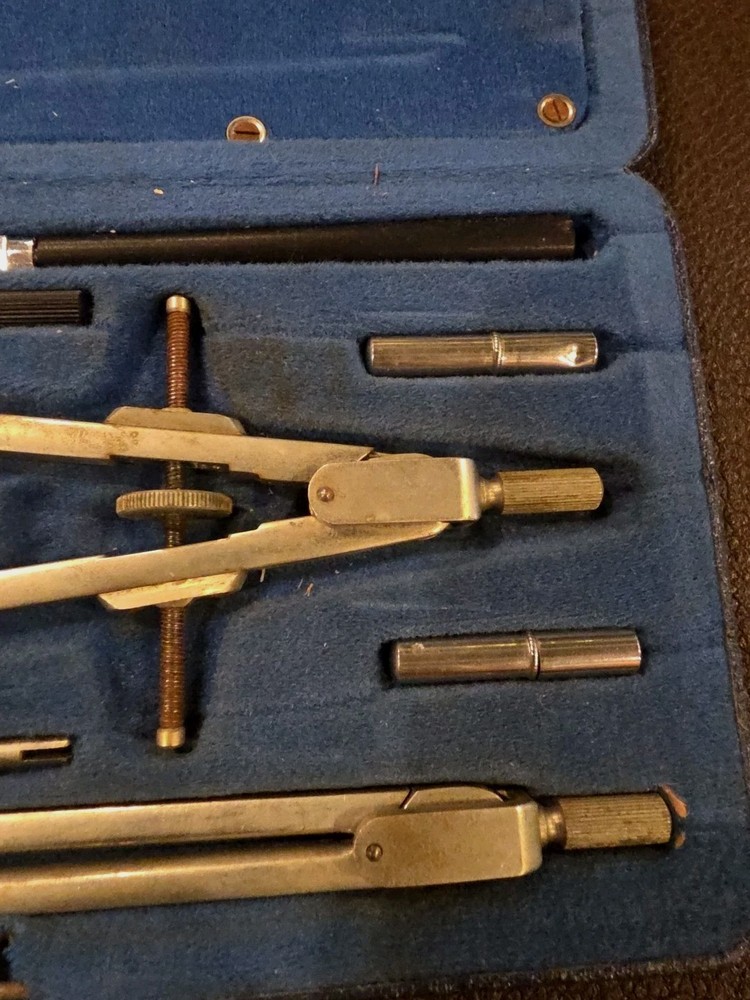 Vintage Riefler G1 Sinus Drafting Set – German Precision Drawing Tools, Blue...