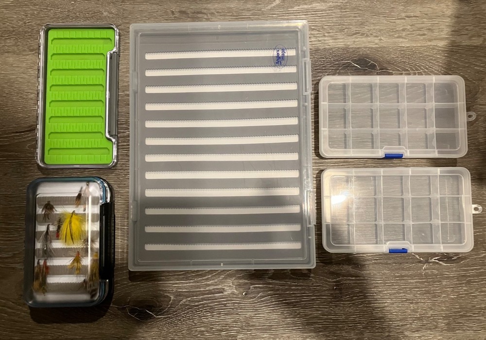 5 New Fly Boxes - 1 With Some Fly's I Tyed