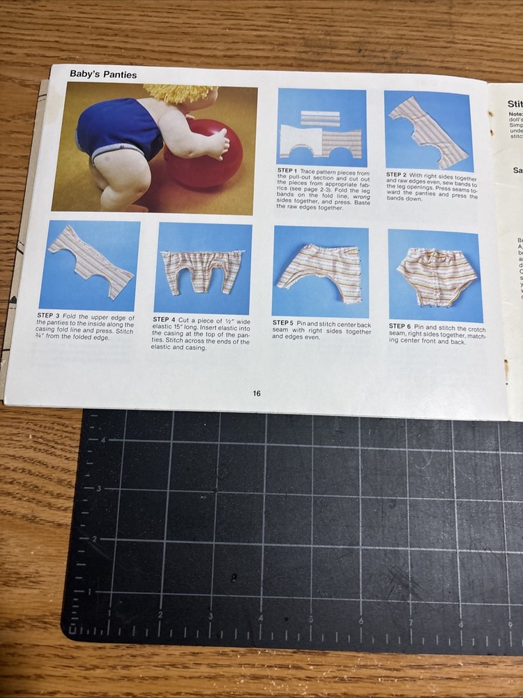 1983 Peter Gick Tiny Tots Pattern Doll Cut Outs Sew Book Connie Ellsworth