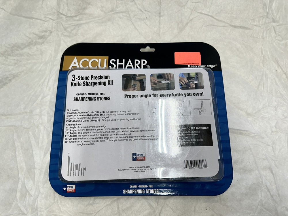 AccuSharp Knife Sharpener, 3 Stone Precision Sharpening Kit