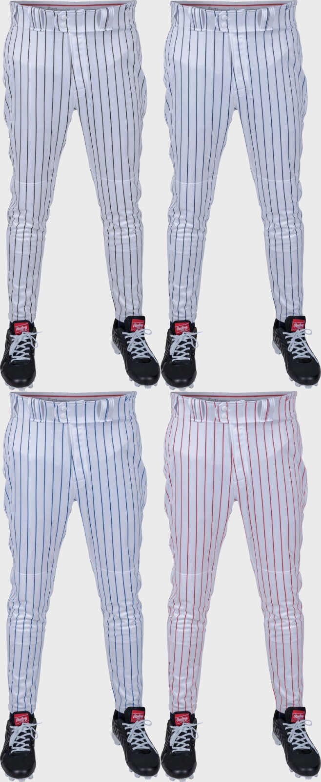 Rawlings 150 Jogger Fit Pinstripe Mens Adult Baseball Pants