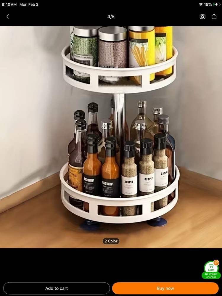 Spice Rack Organizer Rotating Kitchen Countertop Storage Holder
