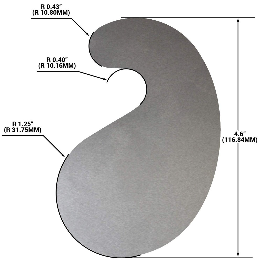 Cabinet Scraper Card Set - Curved 3Pc