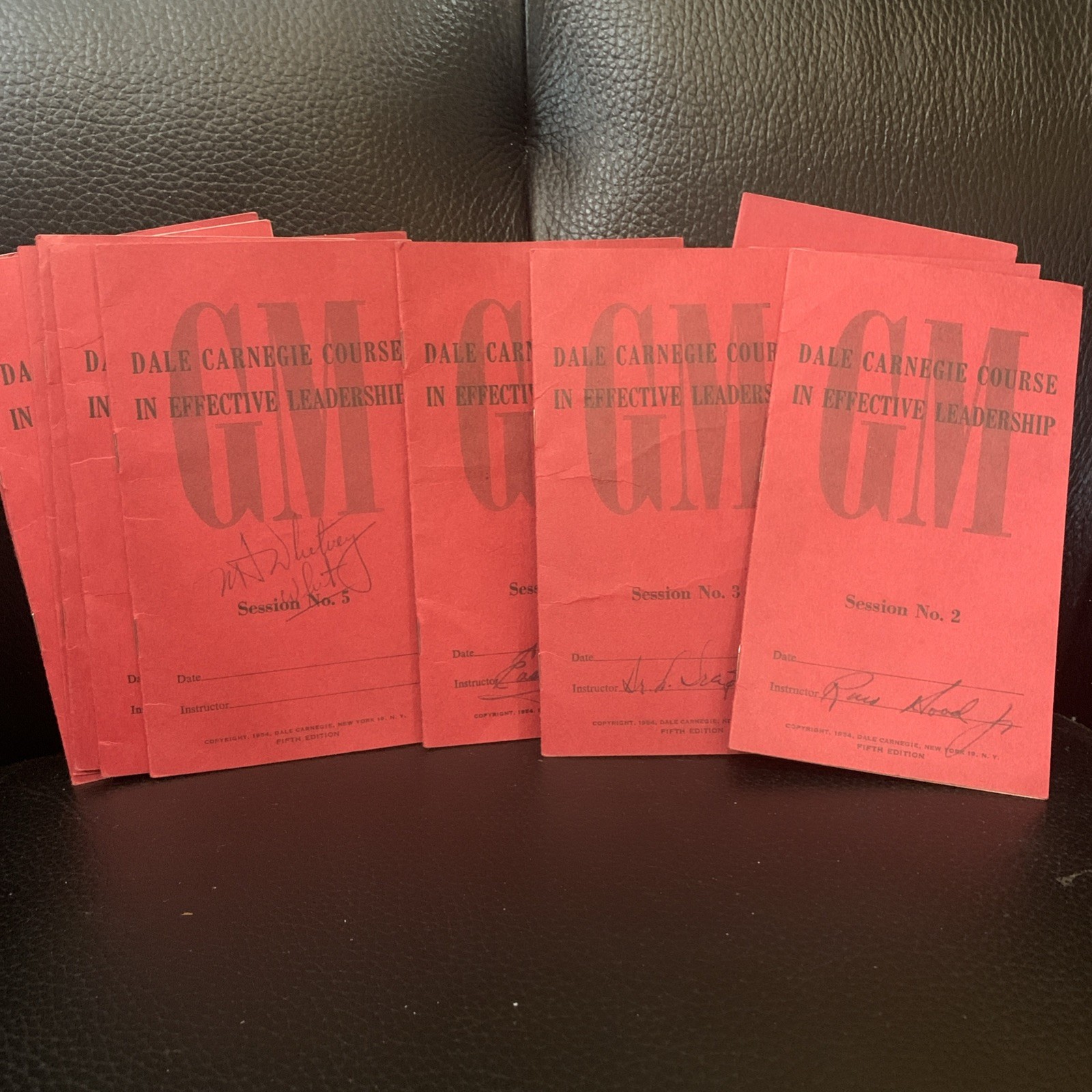 13-vintage G.M Dale Carnegie Course In Effective Leadership Booklets