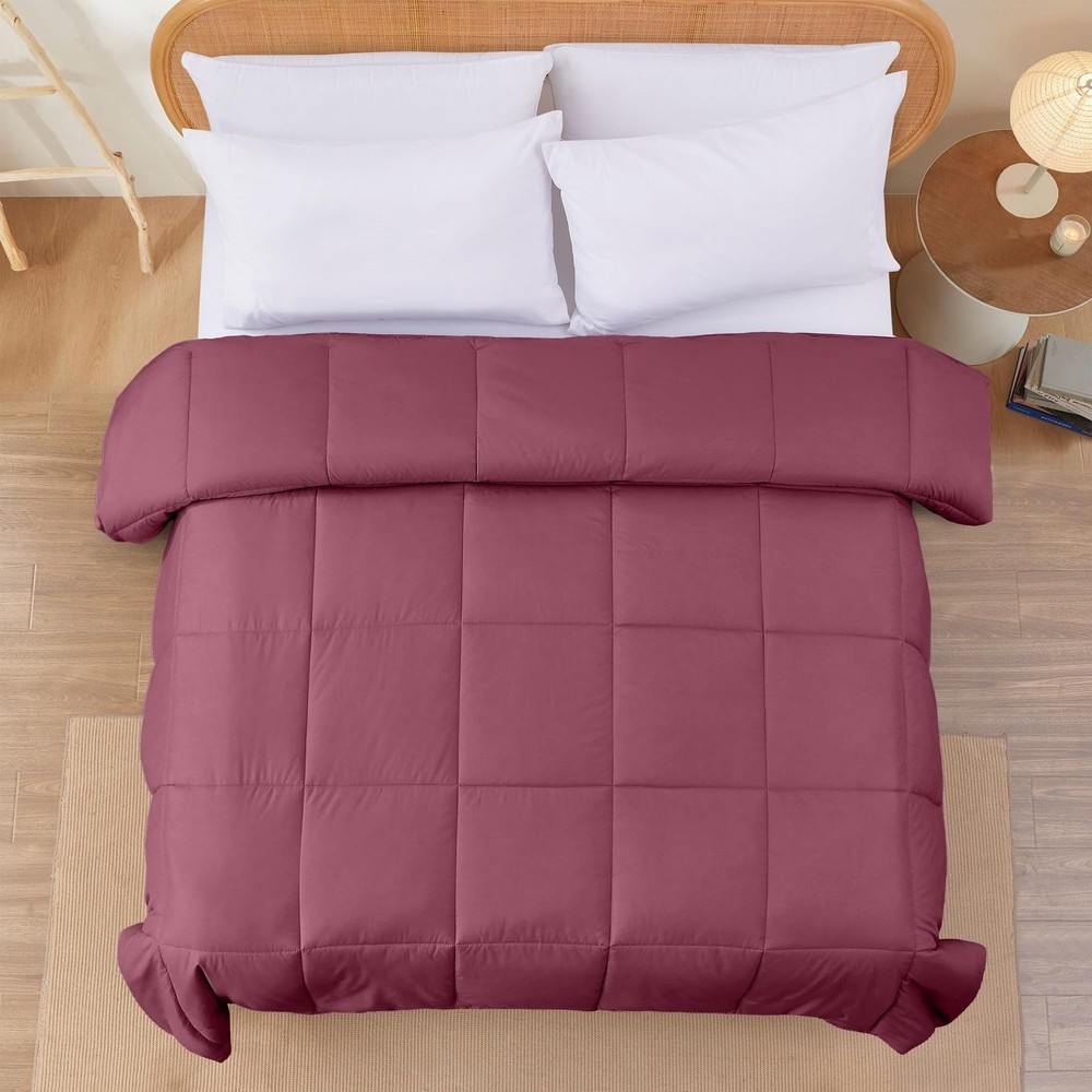 Modern Threads Down Alternative Reversible Comforter Red/Beige Twin