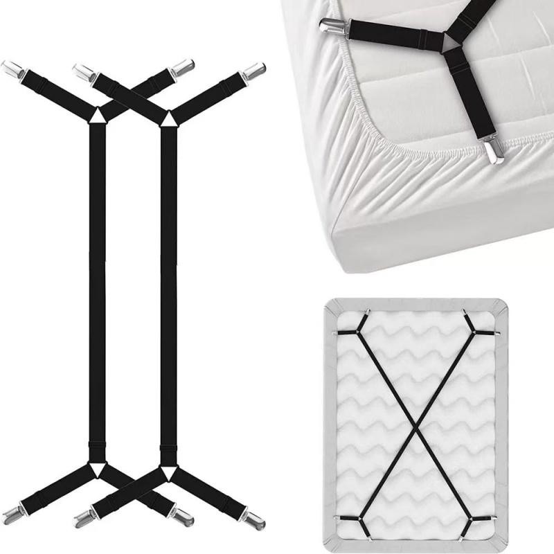 Universal Bed Sheet Fixed Holder High Elastic Adjustable Crisscross Fastener Str