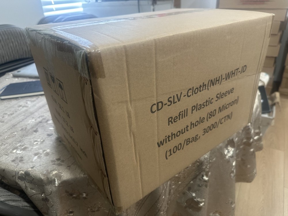 3000 Double Sided Plastic CD DVD Sleeves Clear Window Disc Envelopes Storage Cas
