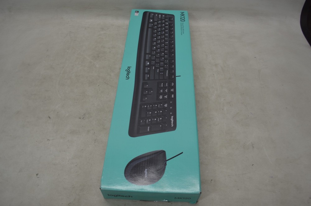 Logitech MK120 Wired USB Keyboard Mouse Combo *New Unused*