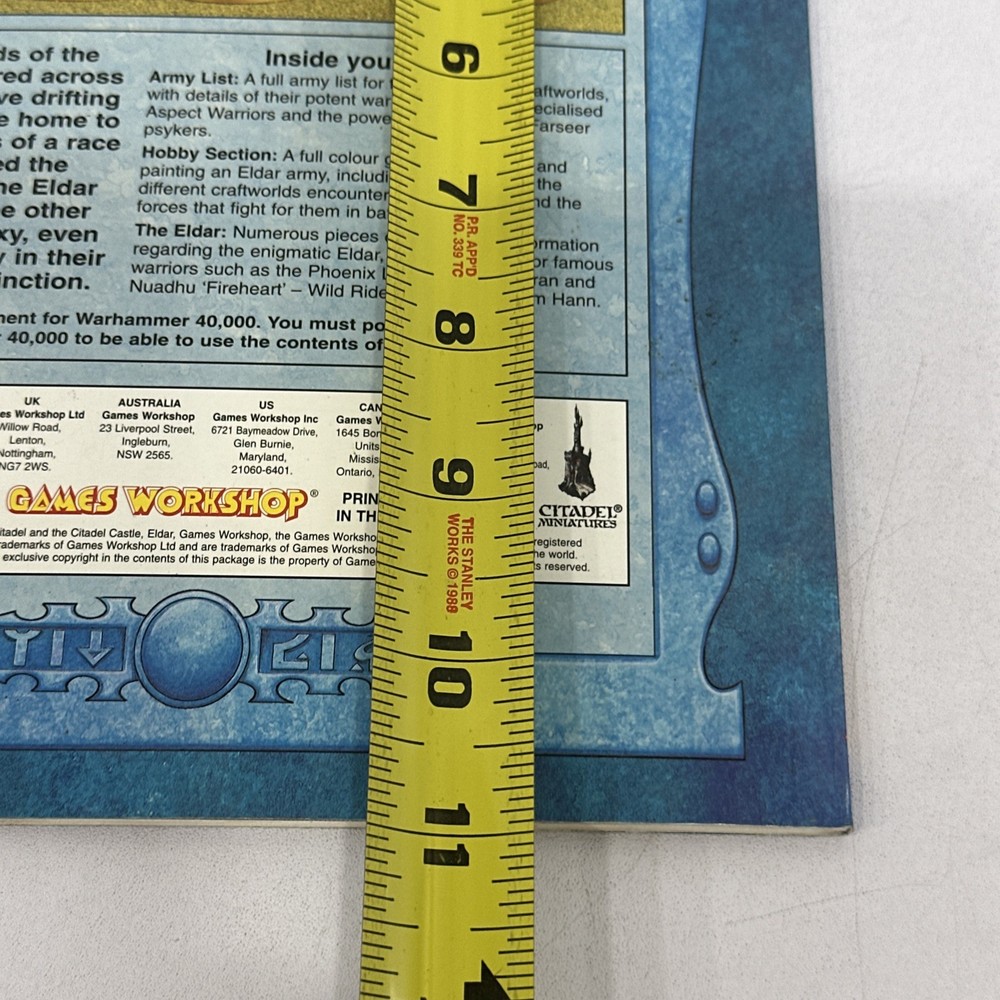 Warhammer 40K Classic Eldar Codex Army Book 1999