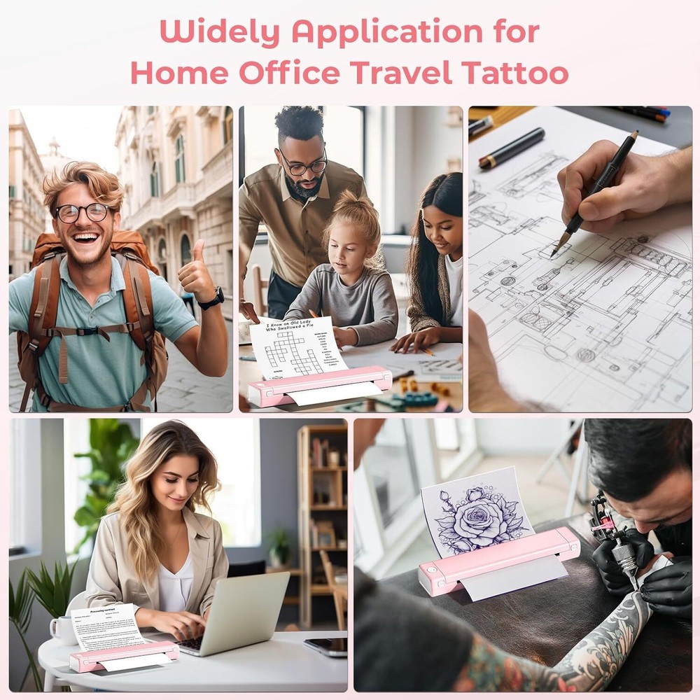 Phomemo M08F Wireless Tattoo Stencil Printer Transfer Copier or Thermal Paper