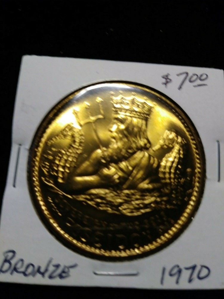 1970 Poseidon Bronze Doubloon - Mardi Gras