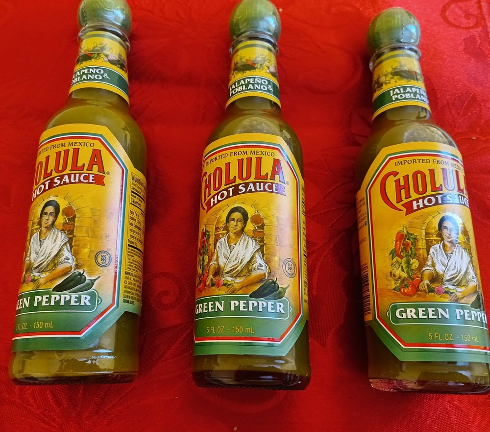 Cholula Green Pepper Hot Sauce 5oz Each. ( 3 PACK )