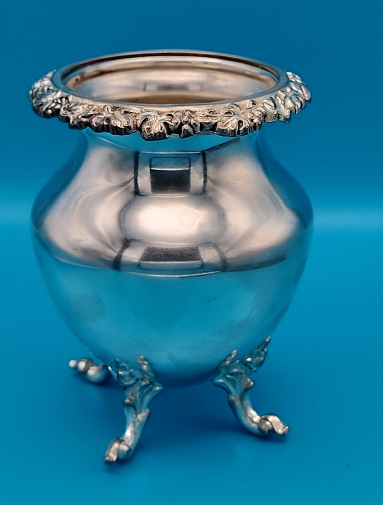 SHEFFIELD REPRODUCTION Silver Company Silver Sugar Pot  Crown