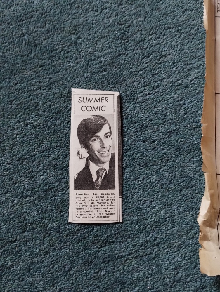 Sk242 Ephemera 1970 Article comedian Joe Goodman
