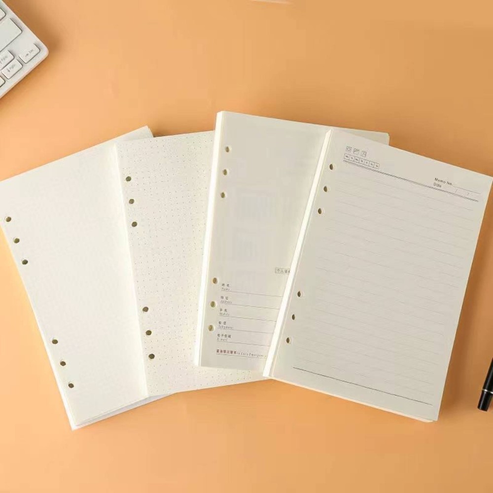 80 Sheets Binder Refill Paper Refillable Loose-Sheet Journal Pages