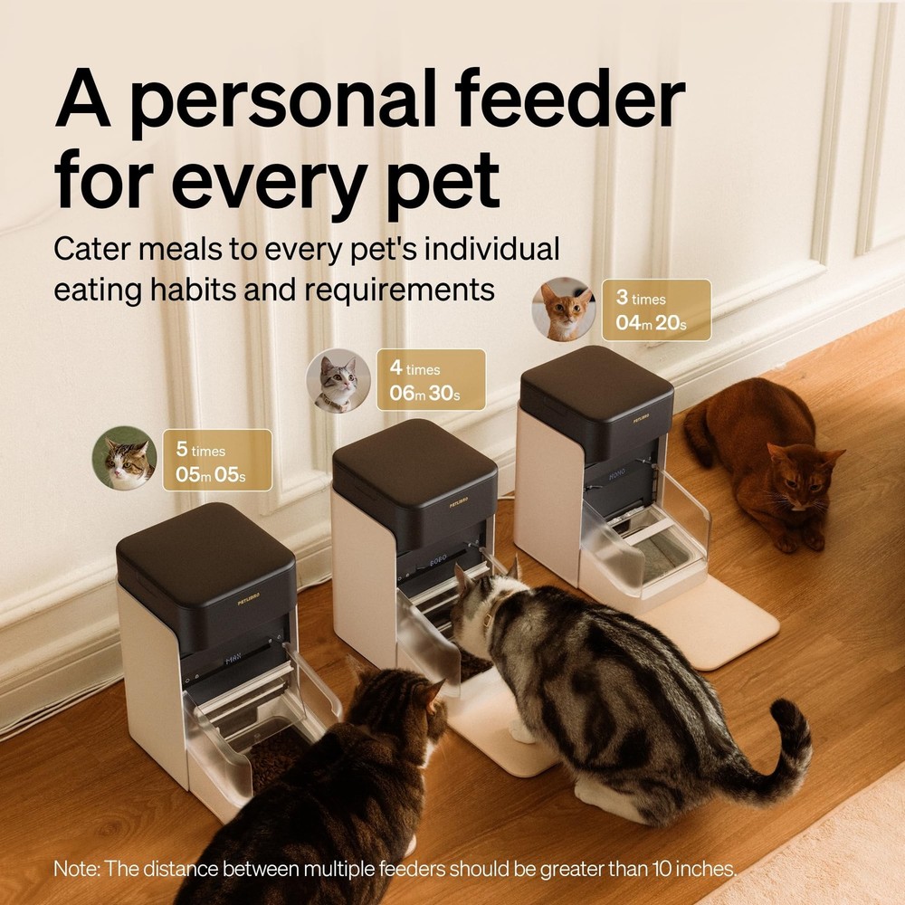 PETLIBRO RFID Automatic Cat Feeder, Collar Tag-Activated Personalized Meals, ...