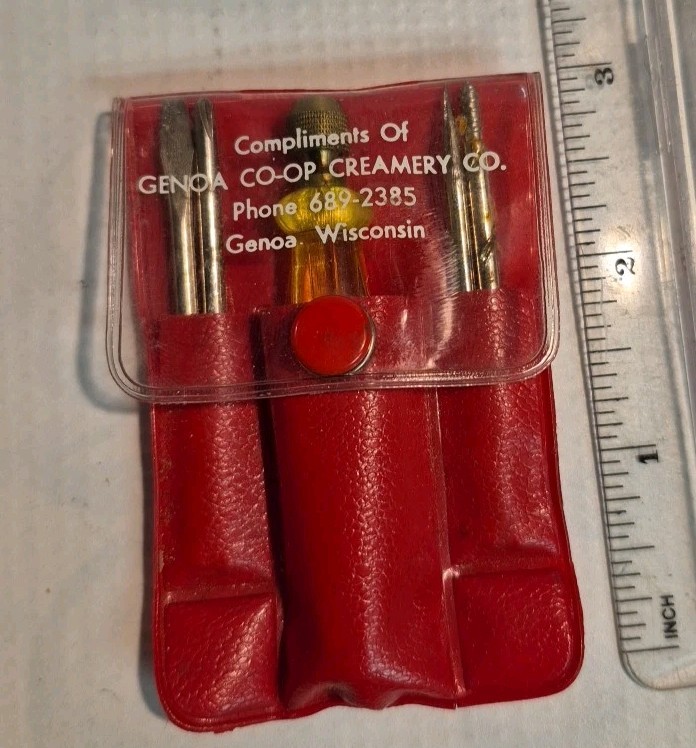 Vintage Mini Pocket Multi Tip Screwdriver