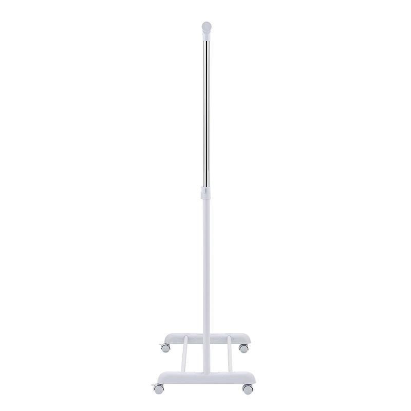 Adjustable Rolling Garment Rack Metal Chrome Storage Organizer Easy Install New