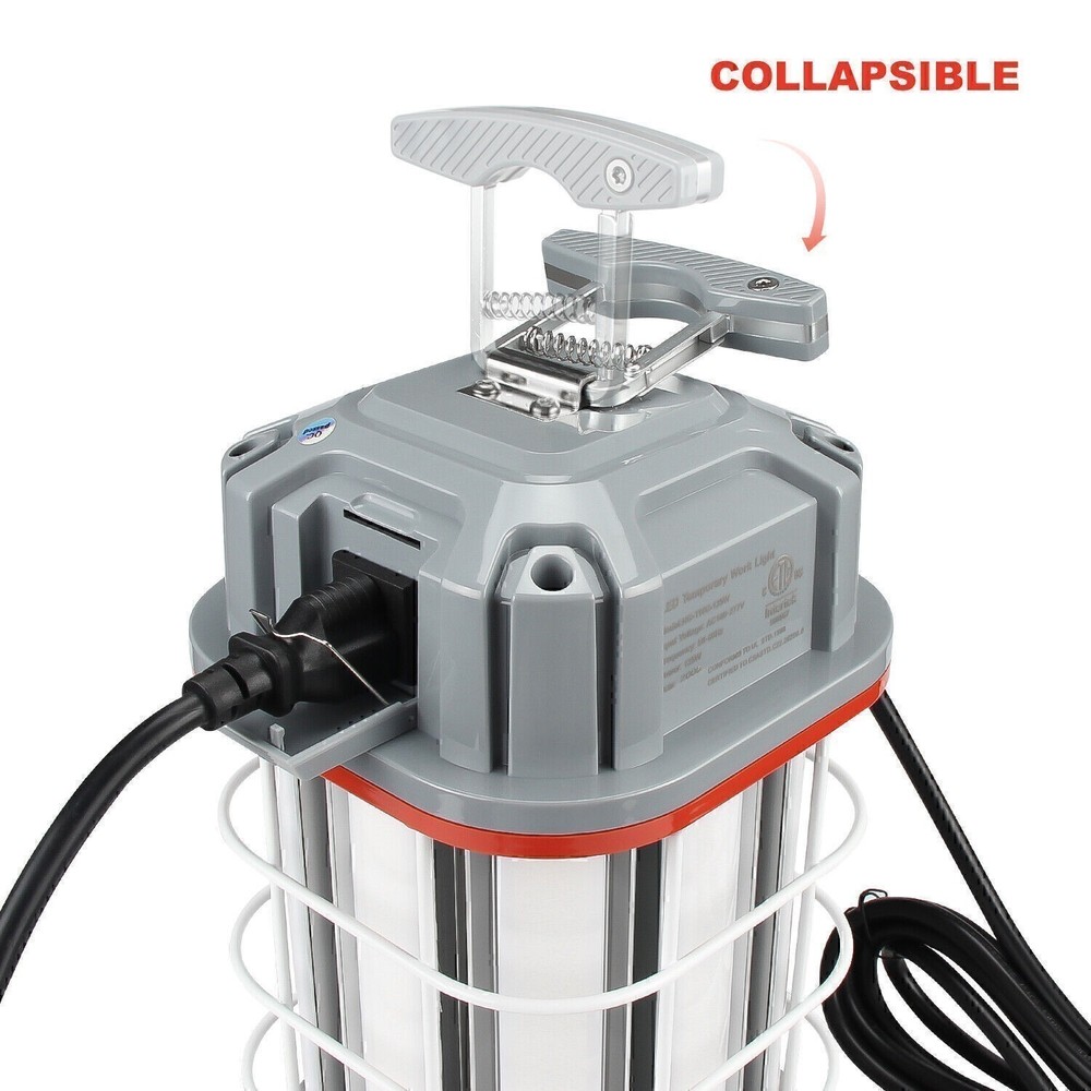 Portable LED Temporary Work Light 100W Linkable Factory Garage Hanging Work Lamp