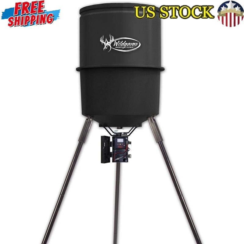 Automatic Wildlife Feeder 30 Gallon Quick Set Adjustable Timer W/ Varmint Guard