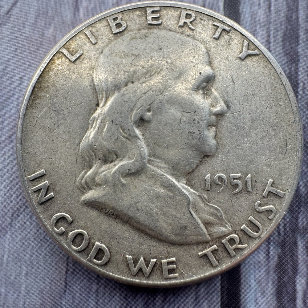 1951 BEN FRANKLIN HALF DOLLAR 90% SILVER
