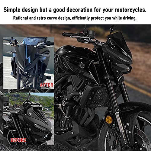 Motorcycle Front Windshield Windscreen Compatible with Yamaha MT-03 MT-25 2020