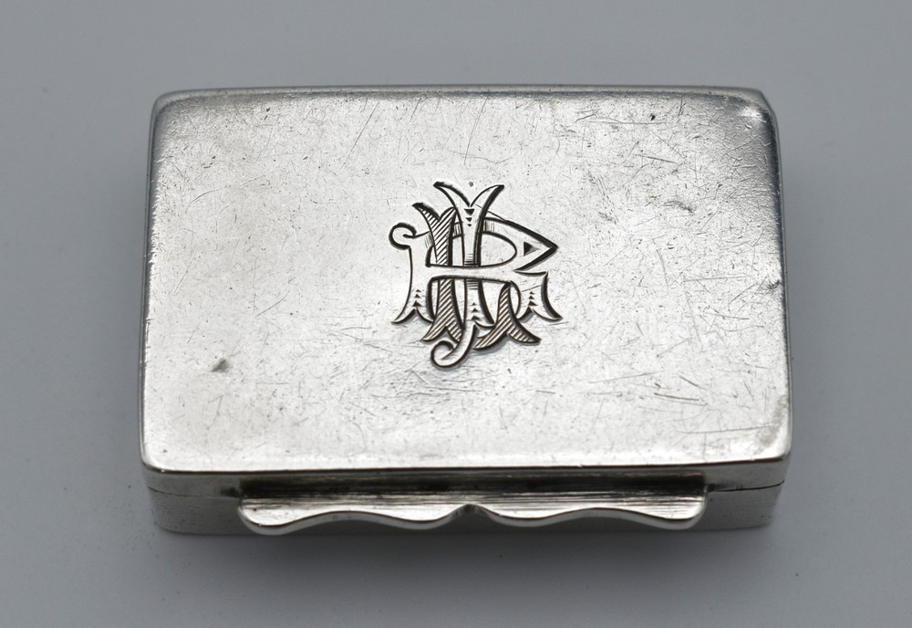 Antique Solid Silver Snuff Box Pill Pot 1920 Robert Chandler