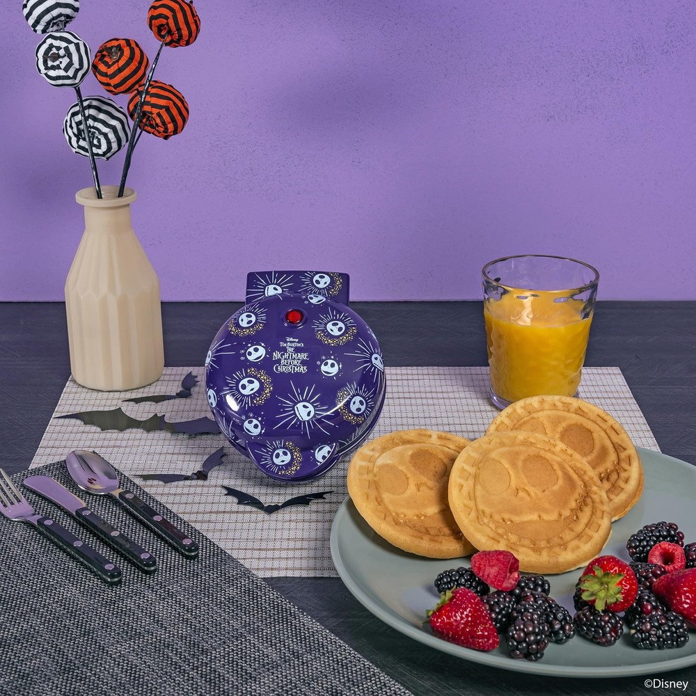 Nightmare Before Christmas Jack Skellington Mini Waffle Maker - Small Kitchen...