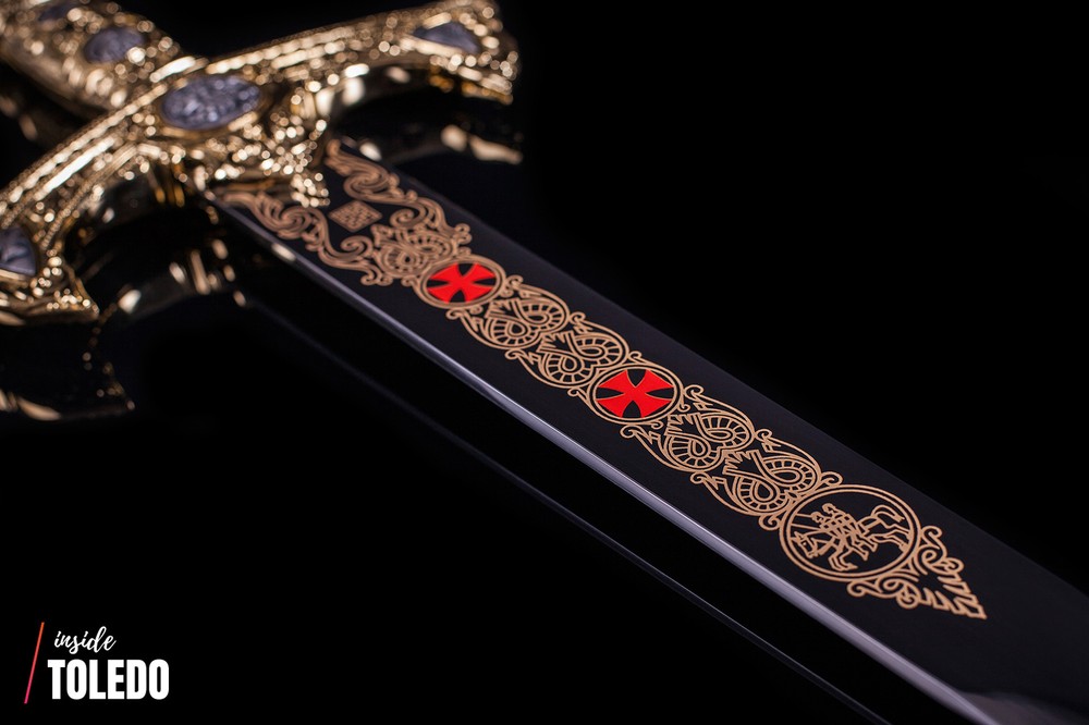 Marto - Silver Templar Sword with Gold